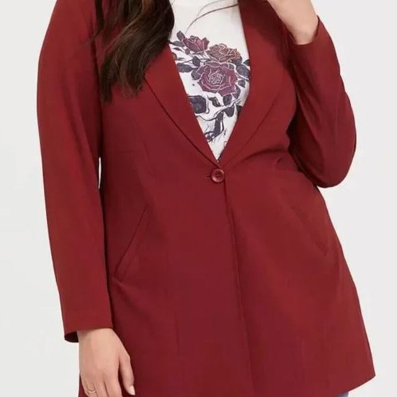 Long Red Blazer/Jacket - Picture 1 of 7